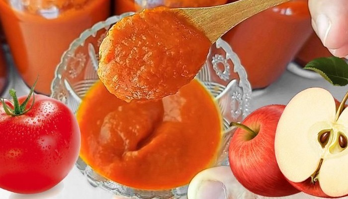 Բնական լոլիկի և խնձորի կետչուպի պատրաստման յուրահատկությունը․ իմպրովիզ