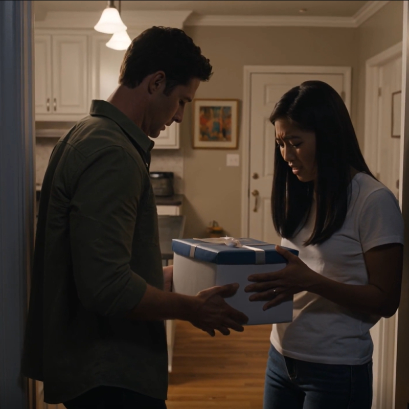 დედამთილმა ჩუმად დატოვა საჩუქარი ჩვენს კართან და გაუჩინარდა… მაგრამ როცა გავხსენით, რაც დავინახეთ, დაუჯერებელი იყო