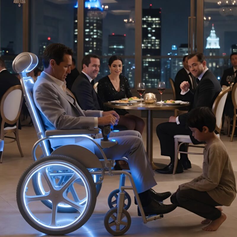 რესტორნის ყველაზე მდიდარმა კაცმა ფეხშიშველ ბიჭს დასცინა, მაგრამ რამდენიმე წამის შემდეგ მთელი დარბაზი დადუმდა.